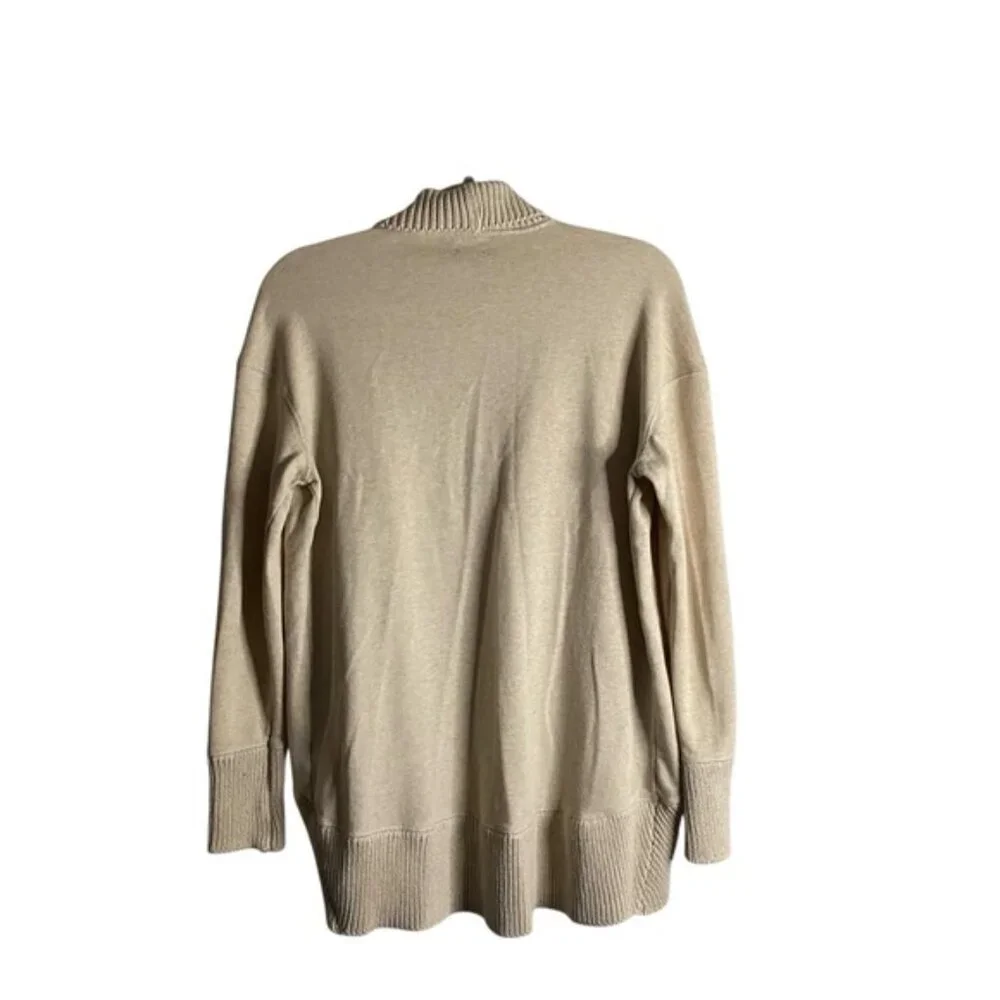 Aerie Women's Cream Open Front Knit Sweater Cardigan - Picture 8 of 9